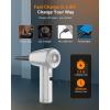 image11in1 Compressed Air Duster 3Gear Adjustable 120000 RPM Electric Air Duster with LED Light Reusable no Canned Keyboard Cleaner for Office 9000mAh Cordless Air Duster for ComputerCarWhite