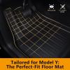 image19 Pack Floor Mats for Tesla Model Y 2024 2023 2022 2021 2020 BANKKY Full Set Waterproof Cargo Liner Front Rear Trunk Center Console Door Mats for Tesla Model Y Accessories 5Seat