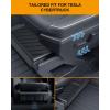 image4PCS Center Console Organizer Tray For Tesla Cybertruck 2024 Accessories Cup Holder Insert Floor Center Console Organizer Hidden Armrest Storage Box Front Under Seat Storage Box2PCS Front Under Seat Storage Box
