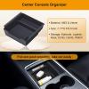 image5PCS Center Console Organizer Tray for Tesla Model Y 20242020Not Fit 2024 2025 Model Y Juniper Interior Accessories with Armrest Storage Tray Hidden Storage Box Cup Holder Center Console MatFullBlack