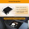 image5PCS Center Console Organizer Tray for Tesla Model Y 20242020Not Fit 2024 2025 Model Y Juniper Interior Accessories with Armrest Storage Tray Hidden Storage Box Cup Holder Center Console MatTransparent