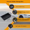 image5PCS Center Console Organizer Tray for Tesla Model Y 20242020Not Fit 2024 2025 Model Y Juniper Interior Accessories with Armrest Storage Tray Hidden Storage Box Cup Holder Center Console MatBlack