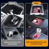 image5PCS Center Console Organizer Tray for Tesla Model Y 20242020Not Fit 2024 2025 Model Y Juniper Interior Accessories with Armrest Storage Tray Hidden Storage Box Cup Holder Center Console MatPink