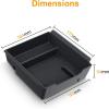 image5PCS Center Console Organizer Tray for Tesla Model Y 20242020Not Fit 2024 2025 Model Y Juniper Interior Accessories with Armrest Storage Tray Hidden Storage Box Cup Holder Center Console MatBlack