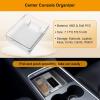image5PCS Center Console Organizer Tray for Tesla Model Y 20242020Not Fit 2024 2025 Model Y Juniper Interior Accessories with Armrest Storage Tray Hidden Storage Box Cup Holder Center Console MatWhite