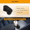 image5PCS Center Console Organizer Tray for Tesla Model Y 20242020Not Fit 2024 2025 Model Y Juniper Interior Accessories with Armrest Storage Tray Hidden Storage Box Cup Holder Center Console MatTransparent