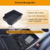 image5PCS Center Console Organizer Tray for Tesla Model Y 20242020Not Fit 2024 2025 Model Y Juniper Interior Accessories with Armrest Storage Tray Hidden Storage Box Cup Holder Center Console MatFullBlack