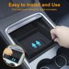 image5PCS Center Console Organizer Tray for Tesla Model Y 20242020Not Fit 2024 2025 Model Y Juniper Interior Accessories with Armrest Storage Tray Hidden Storage Box Cup Holder Center Console MatBlack