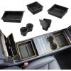 image5PCS Center Console Organizer Tray for Tesla Model Y 20242020Not Fit 2024 2025 Model Y Juniper Interior Accessories with Armrest Storage Tray Hidden Storage Box Cup Holder Center Console MatBlack