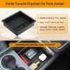 image5PCS Center Console Organizer Tray for Tesla Model Y 20242020Not Fit 2024 2025 Model Y Juniper Interior Accessories with Armrest Storage Tray Hidden Storage Box Cup Holder Center Console MatBlack