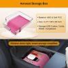 image5PCS Center Console Organizer Tray for Tesla Model Y 20242020Not Fit 2024 2025 Model Y Juniper Interior Accessories with Armrest Storage Tray Hidden Storage Box Cup Holder Center Console MatPink