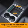 imageCenter Console Organizer Tray for Tesla Model Y Accessories 20242020 Model 3 20232016 Not Fit 2024 Model 3 Easy to Install with Smooth Slide Storage Box Durable ABS ampamp Velvet AntiScratch
