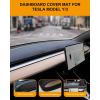imageDashboard Cover for Tesla Model 3Y Flannel Dash Cover Mat Compatible with Tesla Model Y Model 3 20162024 Automotive Interior Pad Accessories Decorative Black