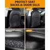 imageLeather Seat Back Protector for Tesla WearResistant Backseat Kick Mats with Organizer Pocket Waterproof Scratchproof Rear Door Sill Protector for Tesla Model Y Accessories 2024 20232020 2 Set