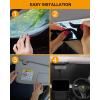 imageWindshield Sunshade for Tesla Model Y Model 3 2024 20232016 BANKKY Foldable Front Window Sun Shade Cover with Storage Bag Heat Protection Visor Interior Car Accessories for Summer Blocks UV RaysBlack 02
