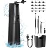 imageEar Wax Removal Cleaning Kit  BANKKY Electric Ear Cleaner with 7 Pcs Ear Pick ampamp 16 Replaceable Eartips and 3 Cleaning Modes Water Powered Irrigation Kit for Adults ampamp Kids Safe ampamp EffectiveDull Black