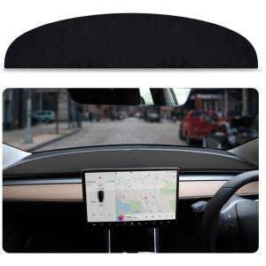 imageDashboard Cover for Tesla Model 3Y Flannel Dash Cover Mat Compatible with Tesla Model Y Model 3 20162024 Automotive Interior Pad Accessories Decorative Black