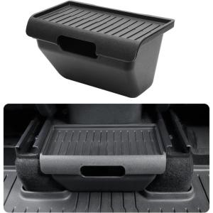 imageRear Center Console Organizer for Tesla Model Y TPE Backseat Storage Box with AntiSlip Lid Cover Rear Middle Bin 2nd Row Seat Organizer for Model Y 2024 20232020 Accessories
